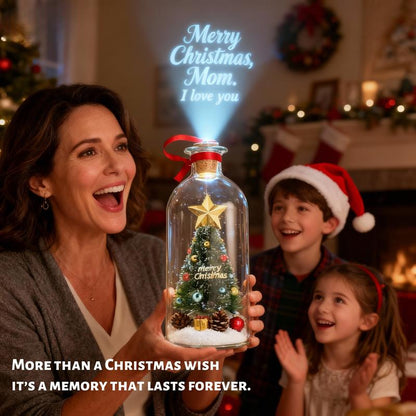 Forever Voice Recordable Christmas Tree Bottle – Personalized Message Ornament That Saves Voices Forever – Heartfelt Christmas Gift for Mom, Kids, Friends & Loved Ones