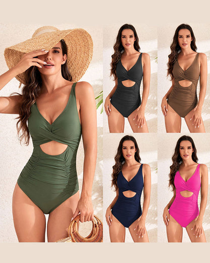 One-Piece Push-Up Tummy Control Swimsuit