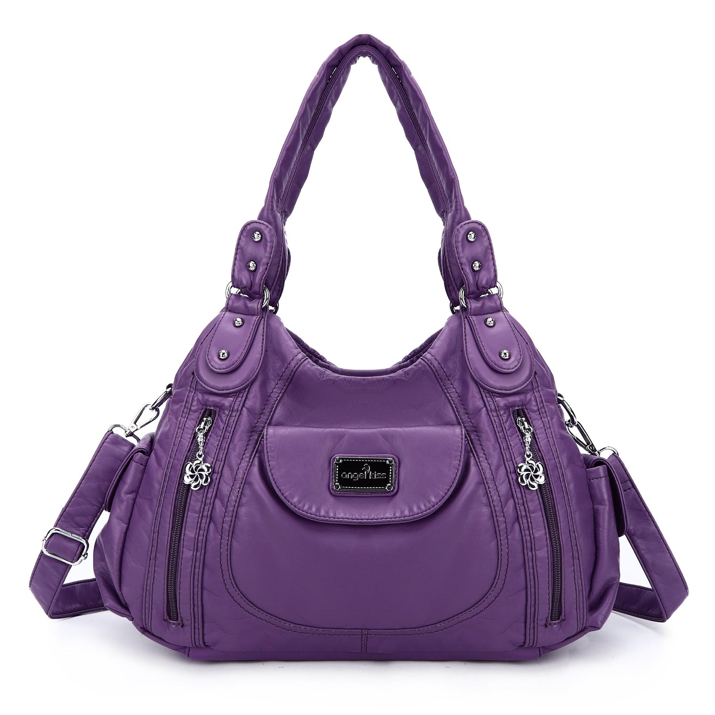 Women  handbag with High Quality Washed PU and Multi-pack