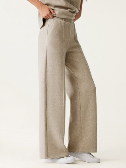 High Waisted Straight Leg Pull On Pant