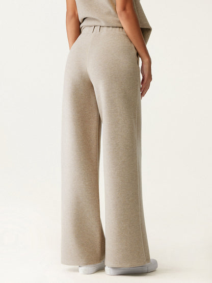 High Waisted Straight Leg Pull On Pant