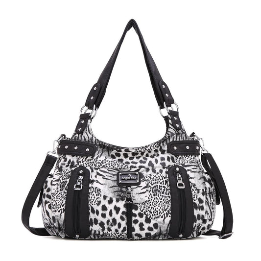 Fashion women large capacity leopard print shoulder bag vagrant bag