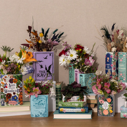 Stacked Books Planter,  Whimsical Classics