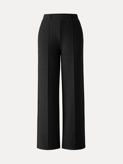 High Waisted Straight Leg Pull On Pant