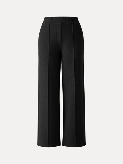 High Waisted Straight Leg Pull On Pant
