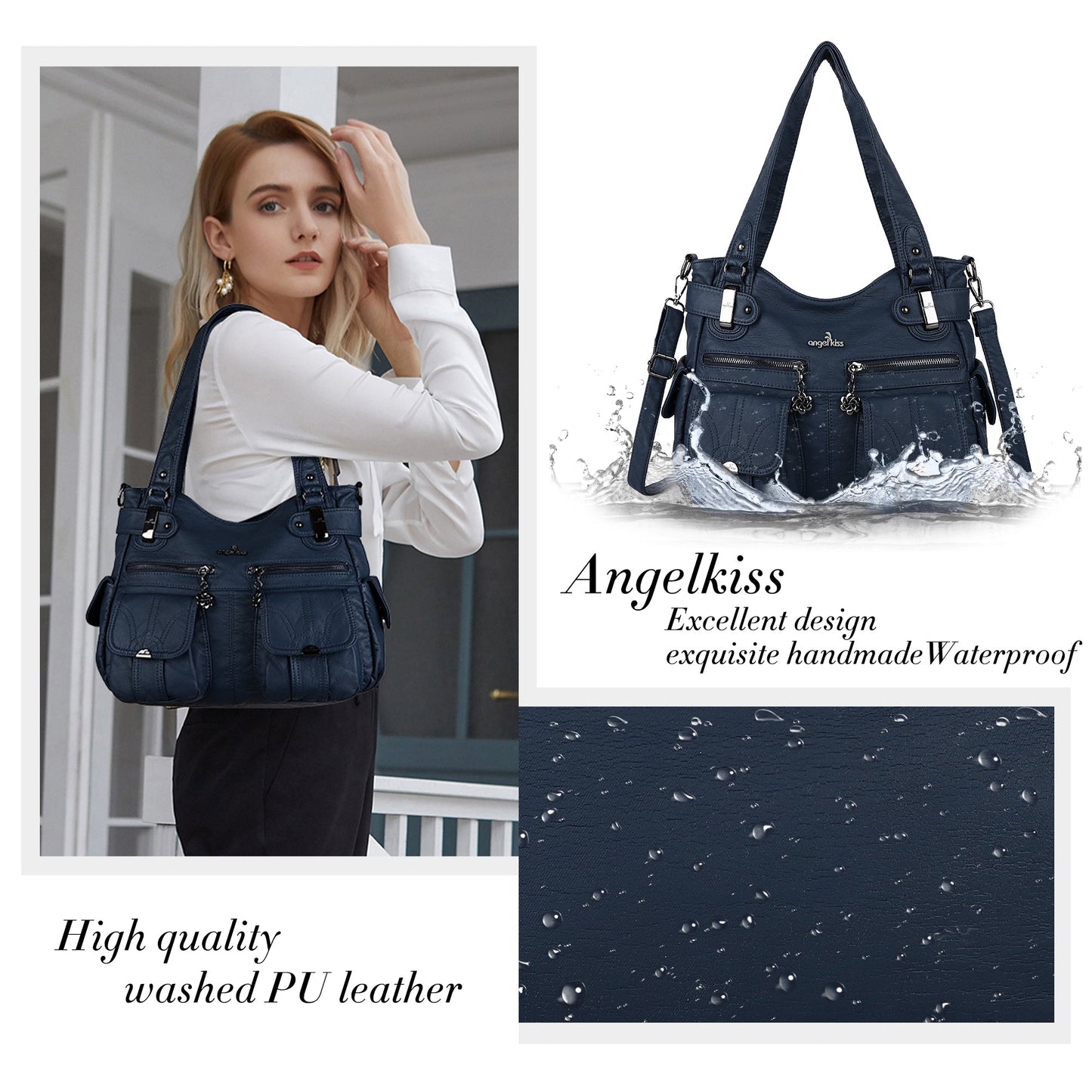 Fashionable  Handbags Women Tote Shoulder Top Handle Satchel Hobo Bags