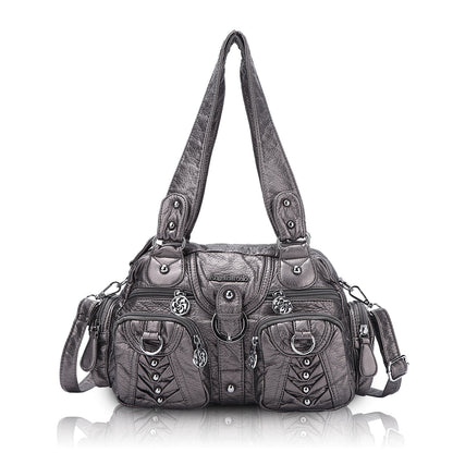 Washed Desigher Handbag For Women with Multi pockets