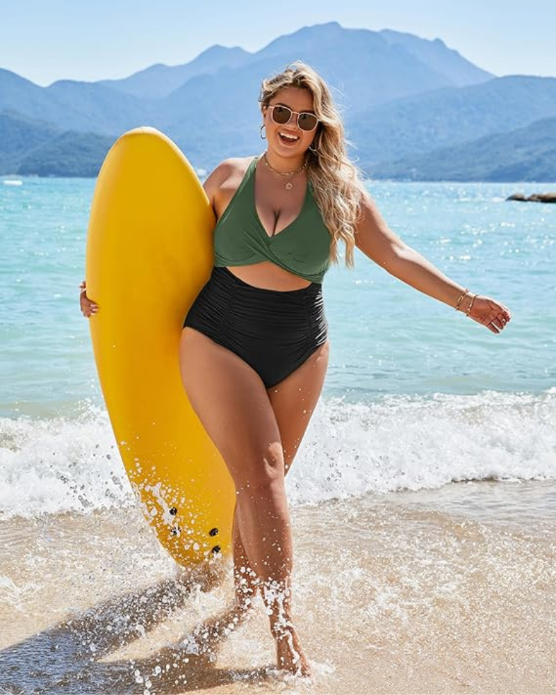 One-Piece Push-Up Tummy Control Swimsuit