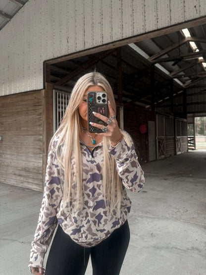 Avora Camo Quarter Zip