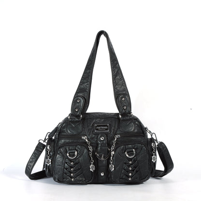 Washed Desigher Handbag For Women with Multi pockets