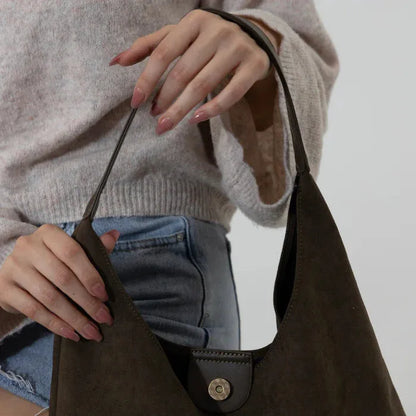 Nalia Suede Hobo Bag