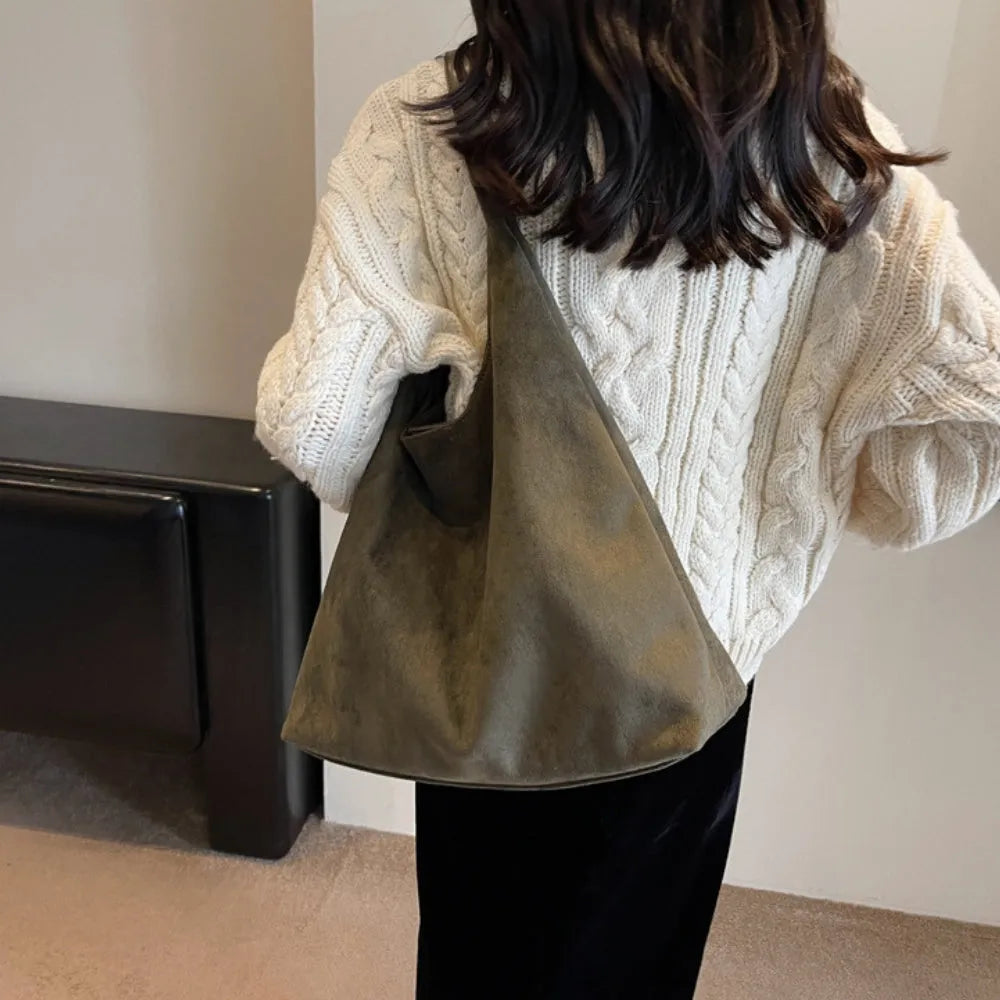 Nalia Suede Hobo Bag