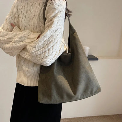 Nalia Suede Hobo Bag