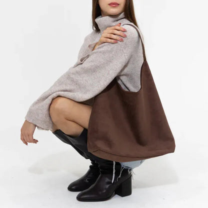 Nalia Suede Hobo Bag