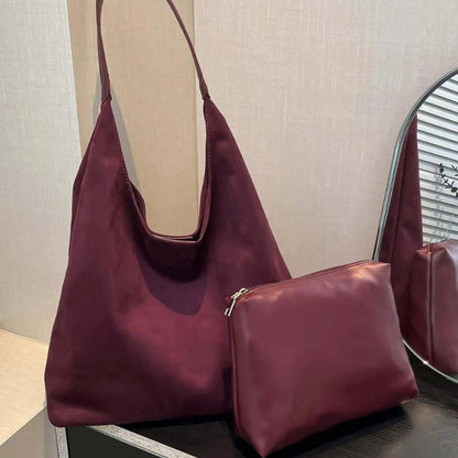 Nalia Suede Hobo Bag
