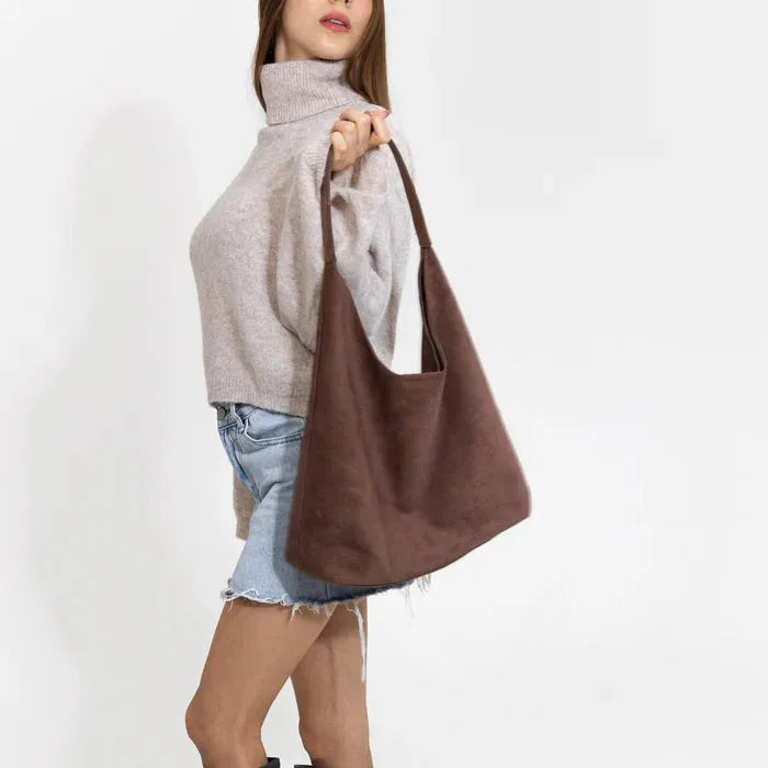 Nalia Suede Hobo Bag