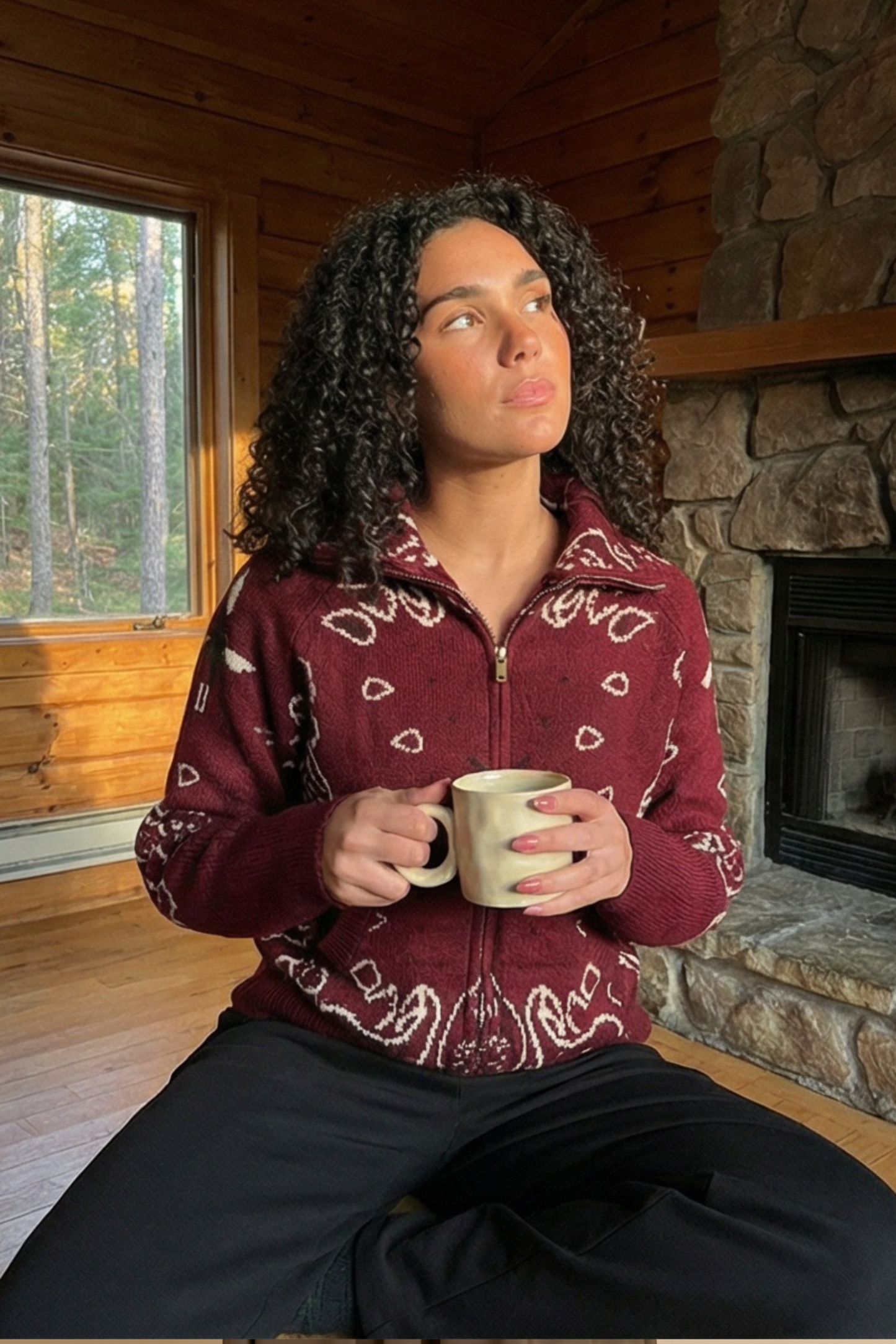 Bandana Patterned Cardigan