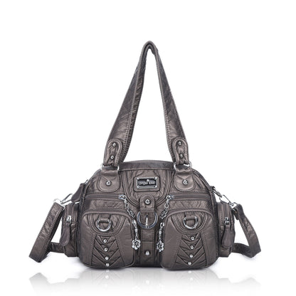 Washed Desigher Handbag For Women with Multi pockets