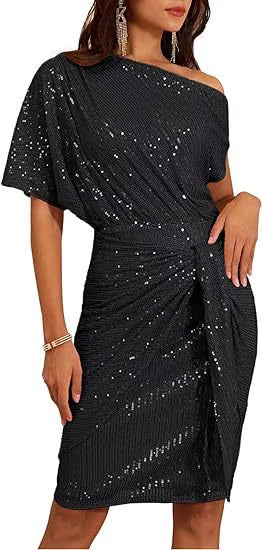 Avora Tie-Wrap Sequin Midi Dress