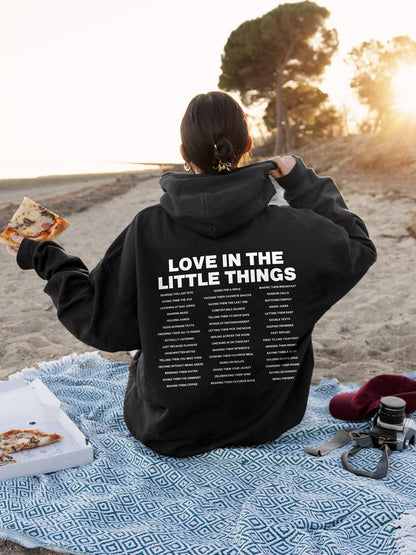 "LOVE IN THE LITTLE THINGS" UNISEX HOODIE