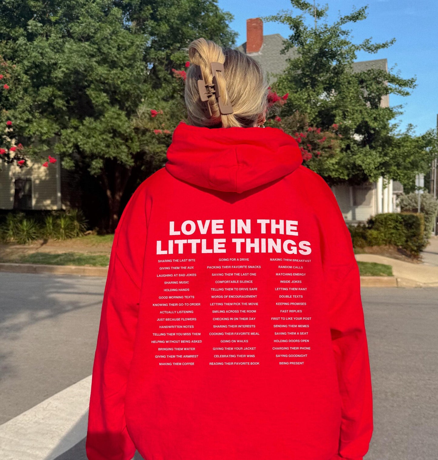 "LOVE IN THE LITTLE THINGS" UNISEX HOODIE