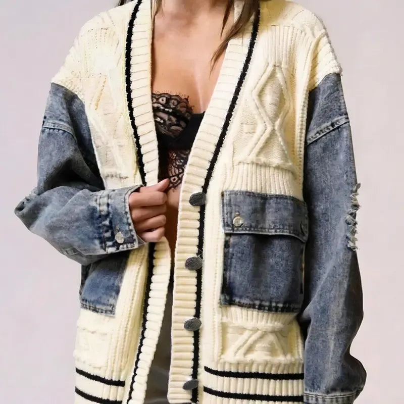 Amalfi Denim Knit Cardigan