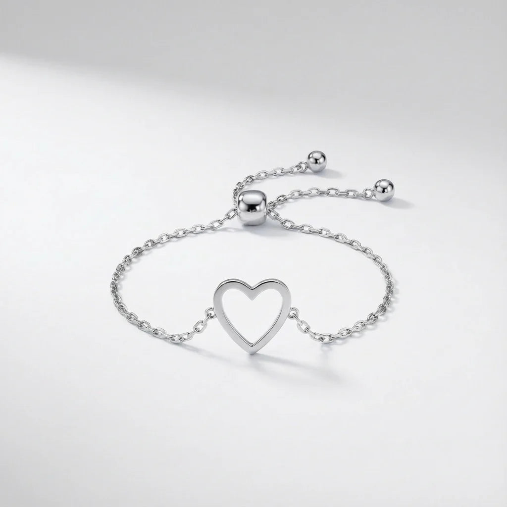 "Amore" Matching Hearts Bracelet