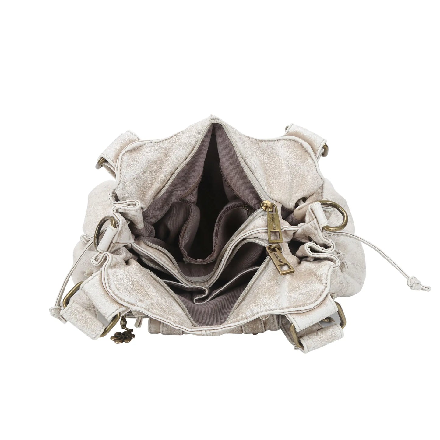 Vintage Multi-Pocket Satchel & Crossbody Bag